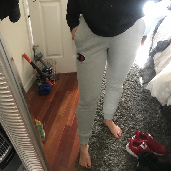 Champion Pants - Champion grey chenile reverse weave joggers small
